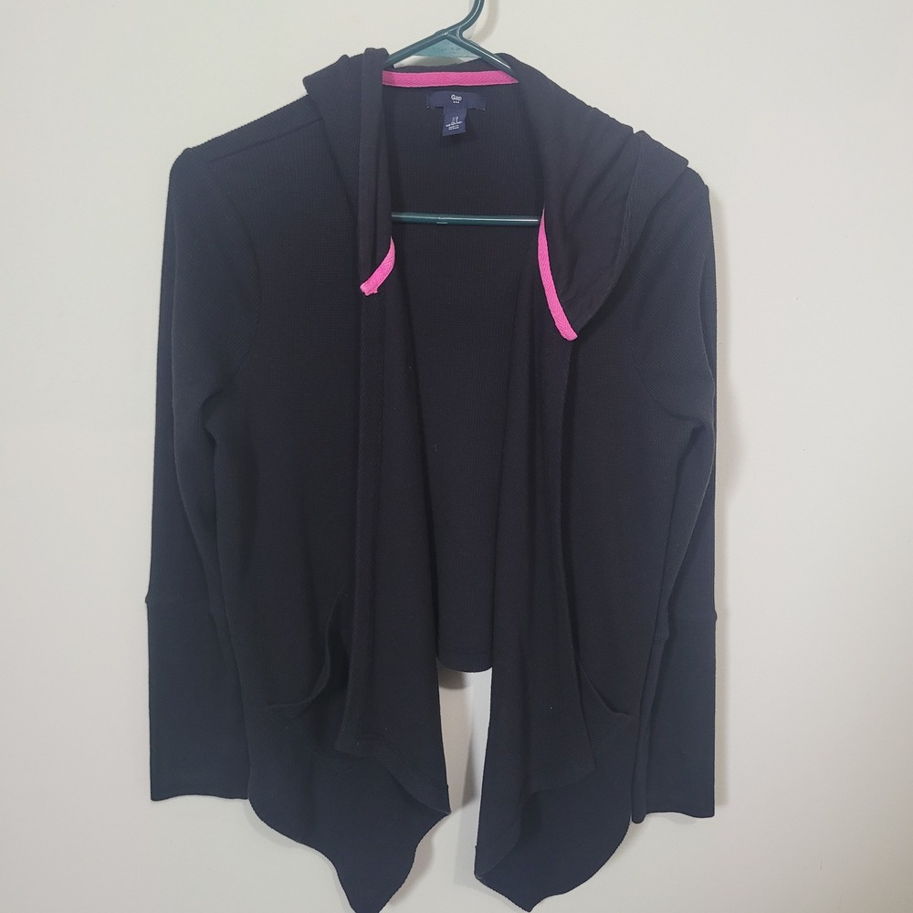 Gap Size S Utility Jacket & Waffle Knit Hoodie Set Womens Purple Black Lot of 2